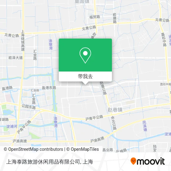 上海泰路旅游休闲用品有限公司地图