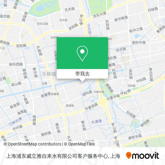 上海浦东威立雅自来水有限公司客户服务中心地图