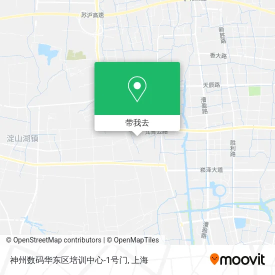 神州数码华东区培训中心-1号门地图