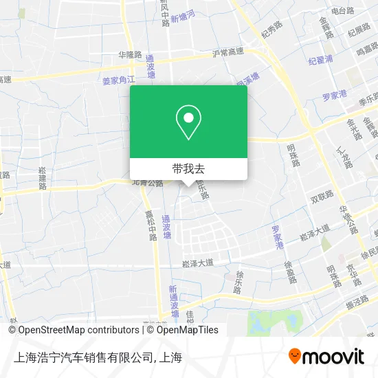上海浩宁汽车销售有限公司地图