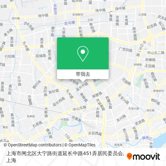 上海市闸北区大宁路街道延长中路451弄居民委员会地图