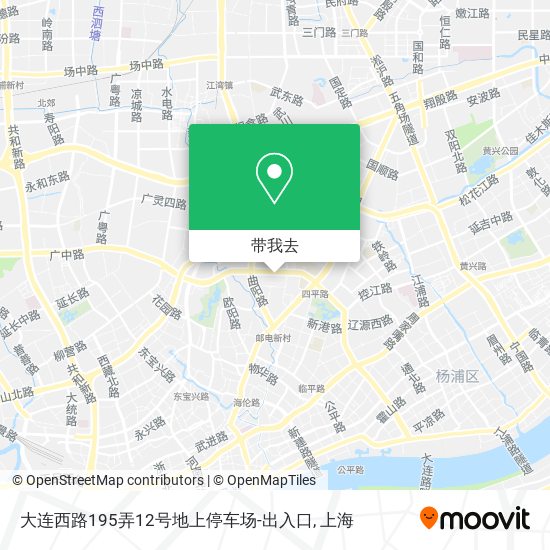 大连西路195弄12号地上停车场-出入口地图