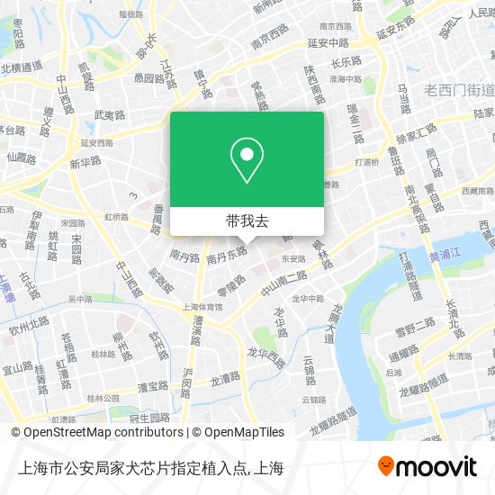 上海市公安局家犬芯片指定植入点地图