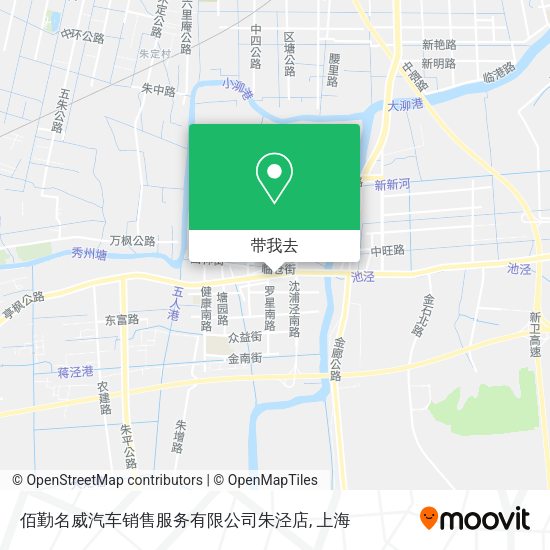 佰勤名威汽车销售服务有限公司朱泾店地图