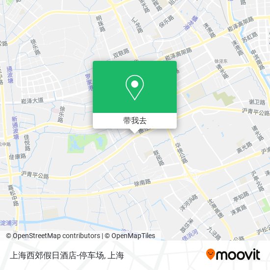 上海西郊假日酒店-停车场地图