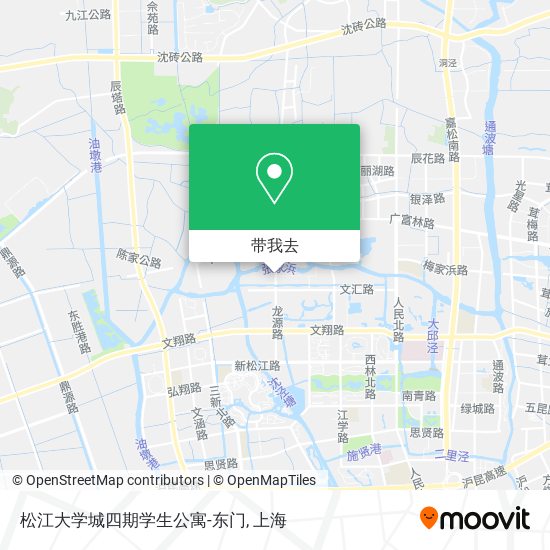 松江大学城四期学生公寓-东门地图