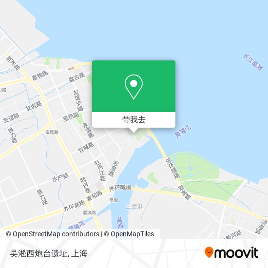 吴淞西炮台遗址地图