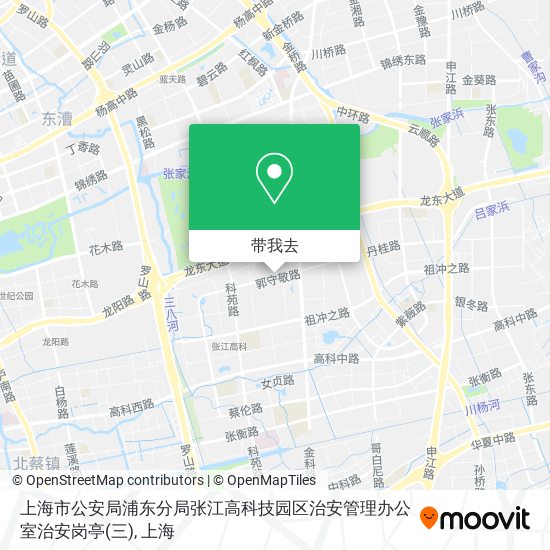 上海市公安局浦东分局张江高科技园区治安管理办公室治安岗亭(三)地图