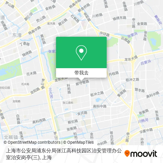 上海市公安局浦东分局张江高科技园区治安管理办公室治安岗亭(三)地图