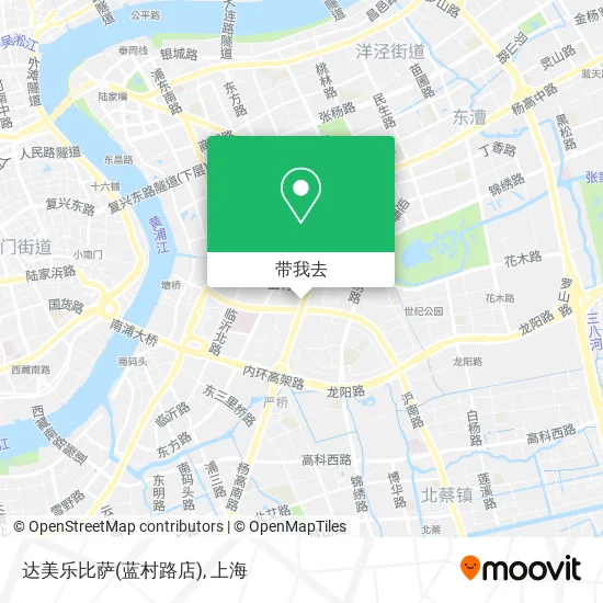 达美乐比萨(蓝村路店)地图