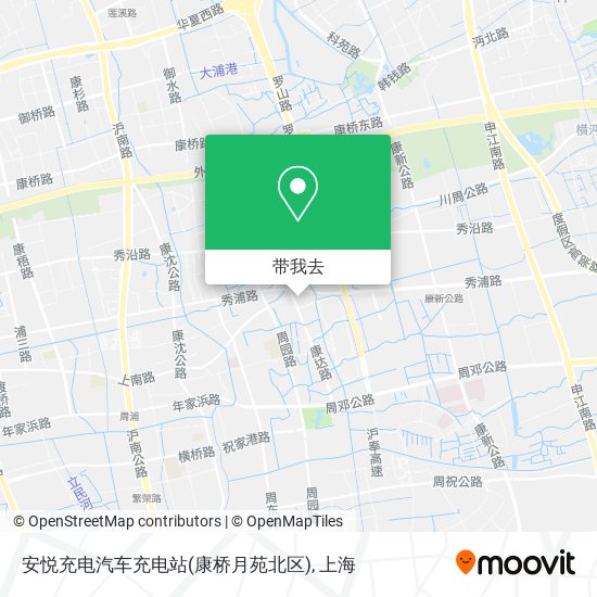 安悦充电汽车充电站(康桥月苑北区)地图