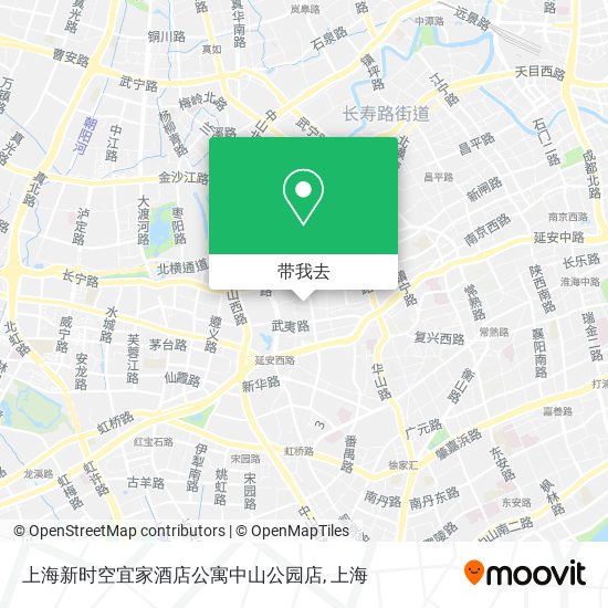 上海新时空宜家酒店公寓中山公园店地图