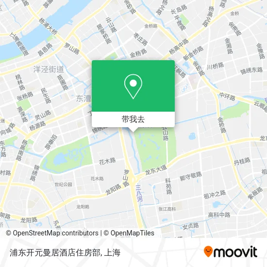 浦东开元曼居酒店住房部地图