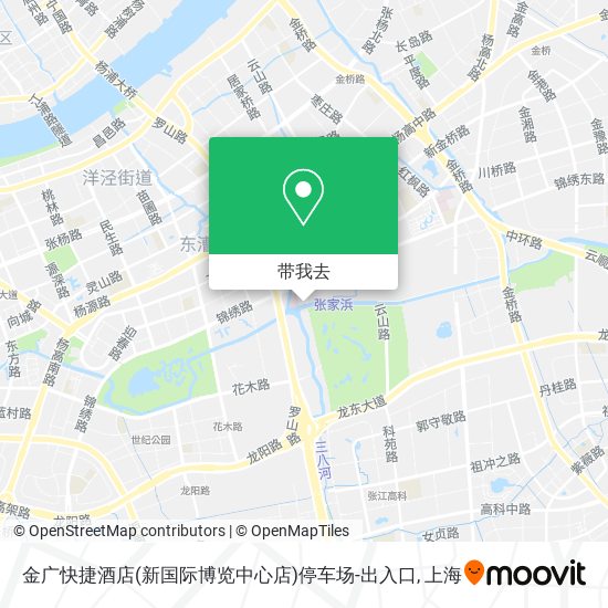 金广快捷酒店(新国际博览中心店)停车场-出入口地图