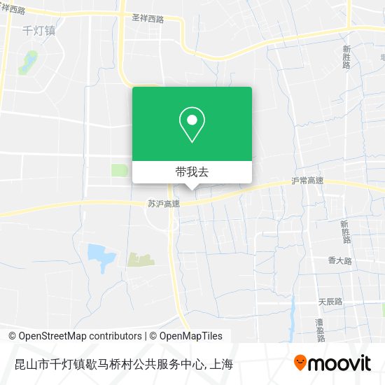 昆山市千灯镇歇马桥村公共服务中心地图