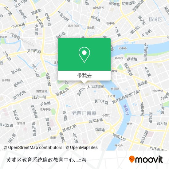 黄浦区教育系统廉政教育中心地图