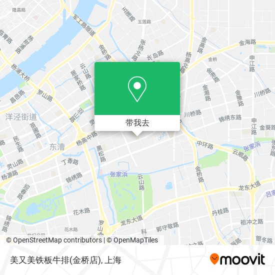 美又美铁板牛排(金桥店)地图