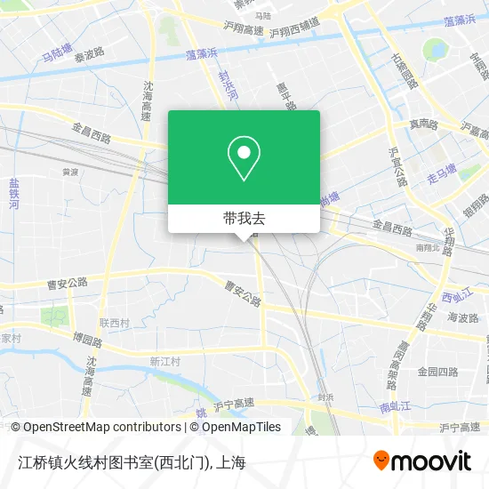 江桥镇火线村图书室(西北门)地图