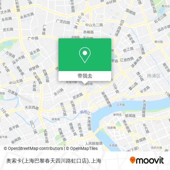 奥索卡(上海巴黎春天四川路虹口店)地图