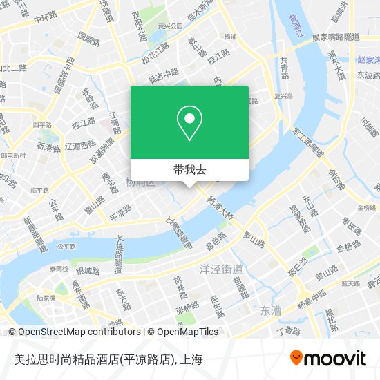 美拉思时尚精品酒店(平凉路店)地图