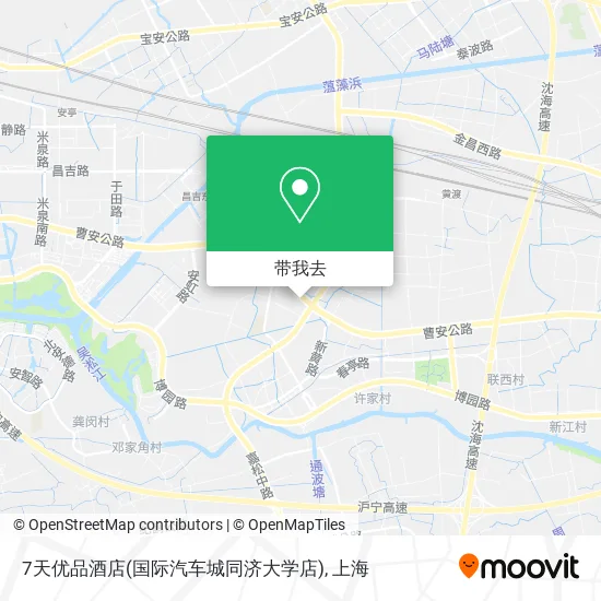 7天优品酒店(国际汽车城同济大学店)地图