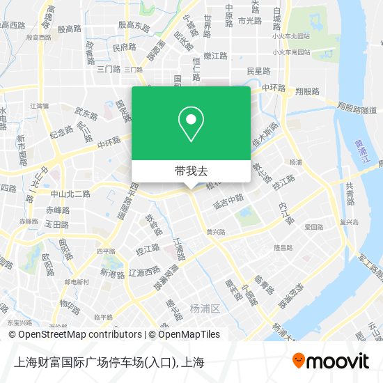 上海财富国际广场停车场(入口)地图