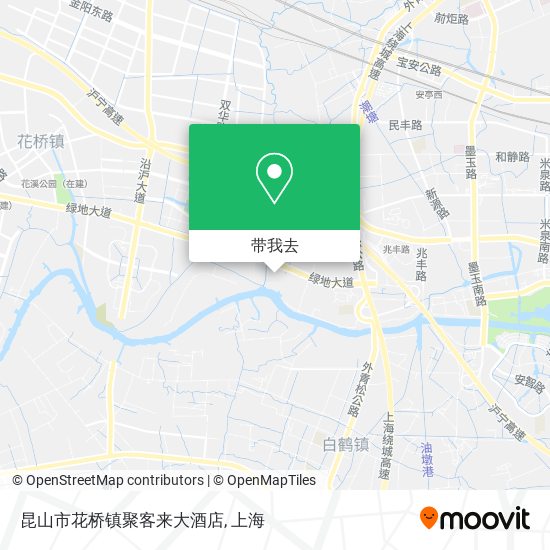 昆山市花桥镇聚客来大酒店地图