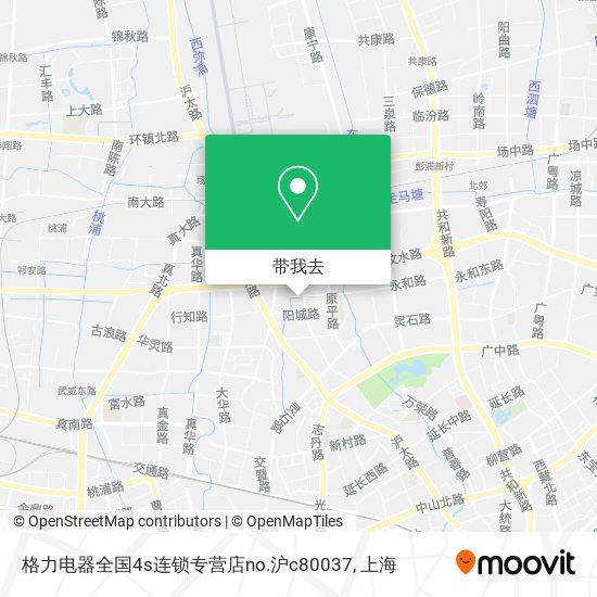 格力电器全国4s连锁专营店no.沪c80037地图