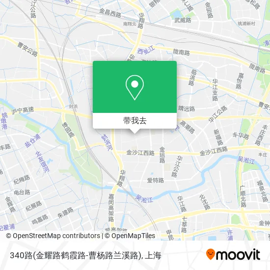 340路(金耀路鹤霞路-曹杨路兰溪路)地图
