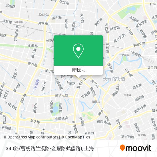 340路(曹杨路兰溪路-金耀路鹤霞路)地图