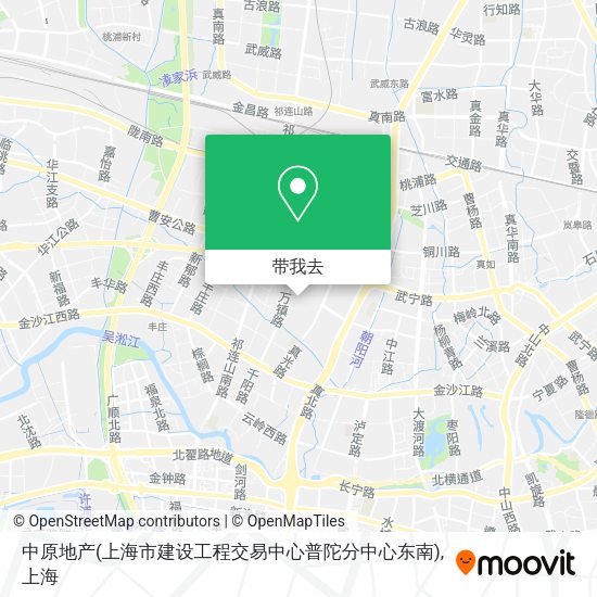 中原地产(上海市建设工程交易中心普陀分中心东南)地图