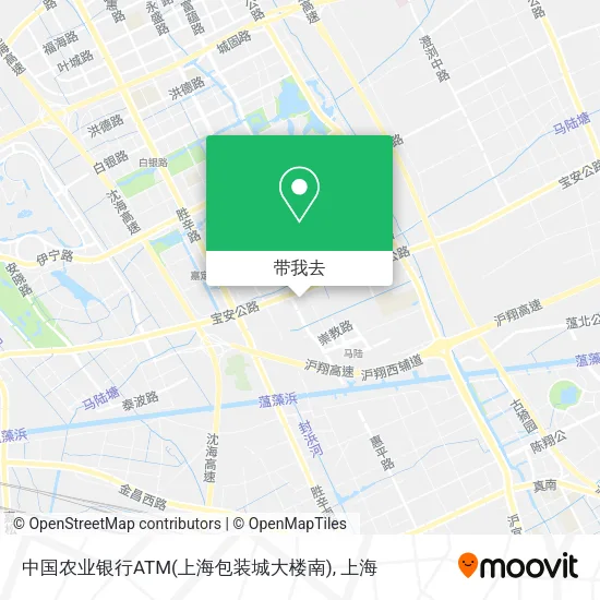 中国农业银行ATM(上海包装城大楼南)地图