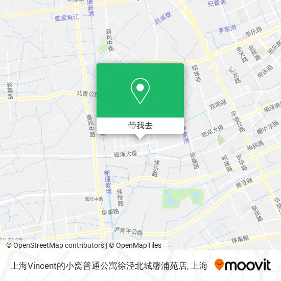 上海Vincent的小窝普通公寓徐泾北城馨浦苑店地图