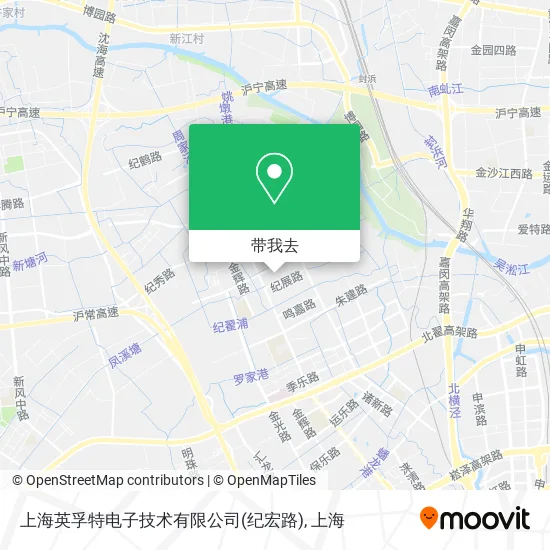 上海英孚特电子技术有限公司(纪宏路)地图