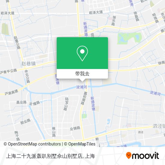 上海二十九派轰趴别墅佘山别墅店地图