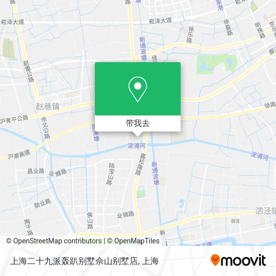 上海二十九派轰趴别墅佘山别墅店地图