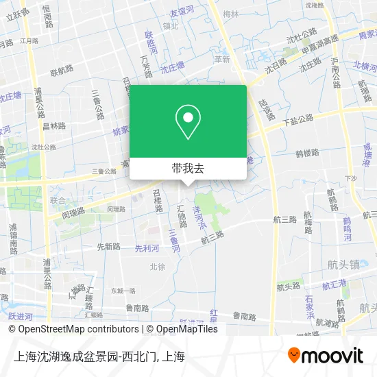 上海沈湖逸成盆景园-西北门地图