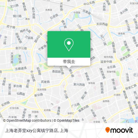 上海老弄堂xzy公寓镇宁路店地图