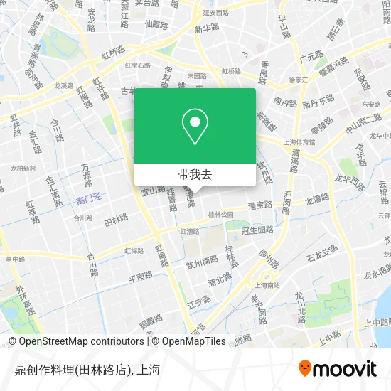 鼎创作料理(田林路店)地图
