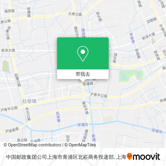 中国邮政集团公司上海市青浦区北崧商务投递部地图