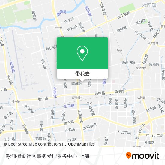 彭浦街道社区事务受理服务中心地图
