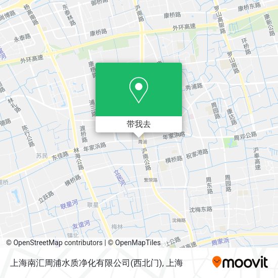 上海南汇周浦水质净化有限公司(西北门)地图