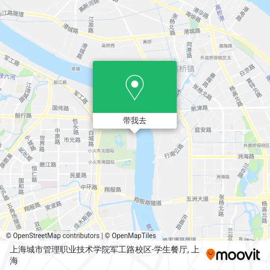 上海城市管理职业技术学院军工路校区-学生餐厅地图