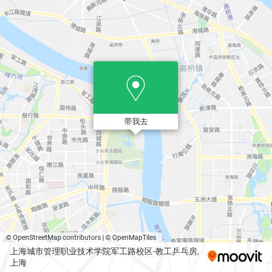 上海城市管理职业技术学院军工路校区-教工乒乓房地图