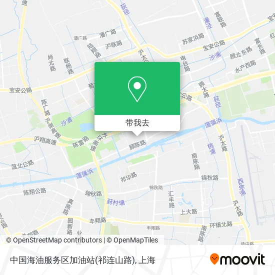中国海油服务区加油站(祁连山路)地图