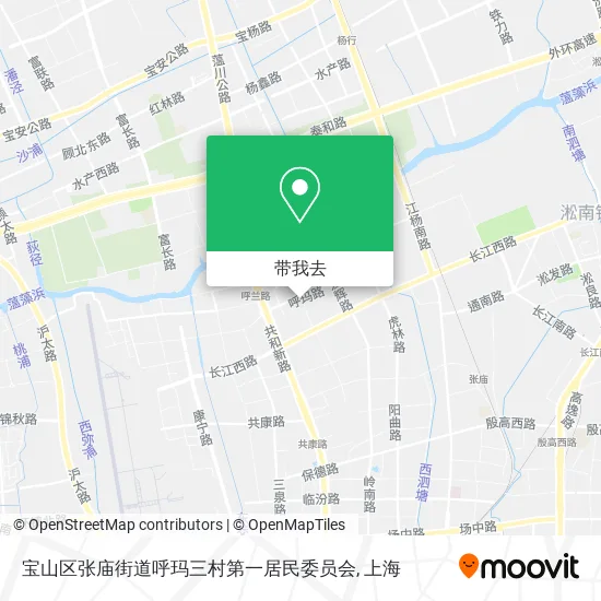 宝山区张庙街道呼玛三村第一居民委员会地图