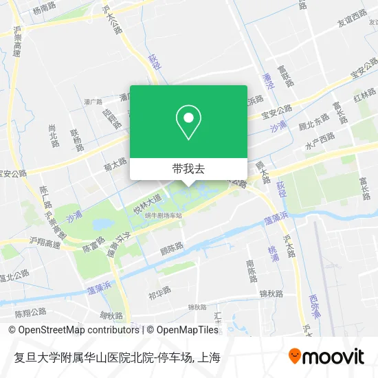 复旦大学附属华山医院北院-停车场地图