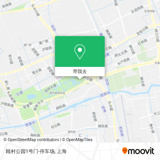顾村公园1号门-停车场地图