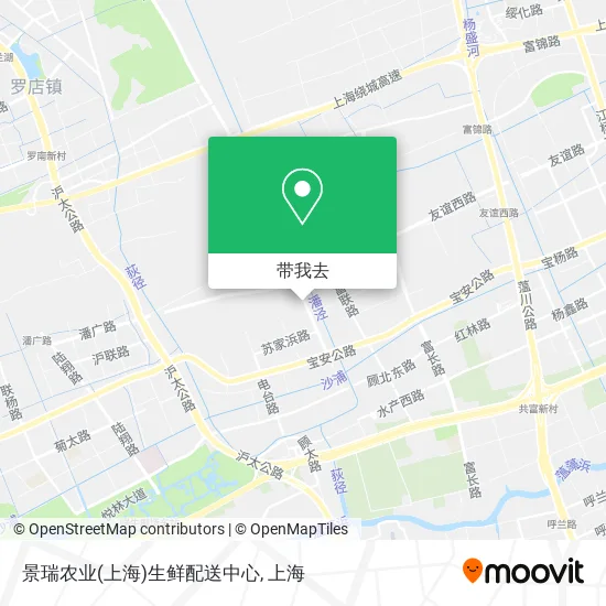 景瑞农业(上海)生鲜配送中心地图