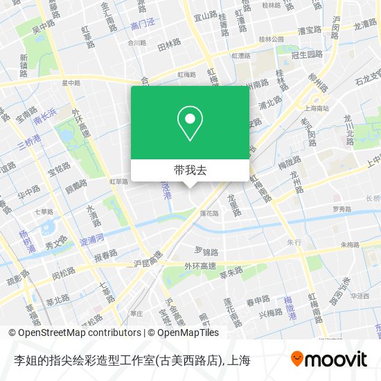 李姐的指尖绘彩造型工作室(古美西路店)地图